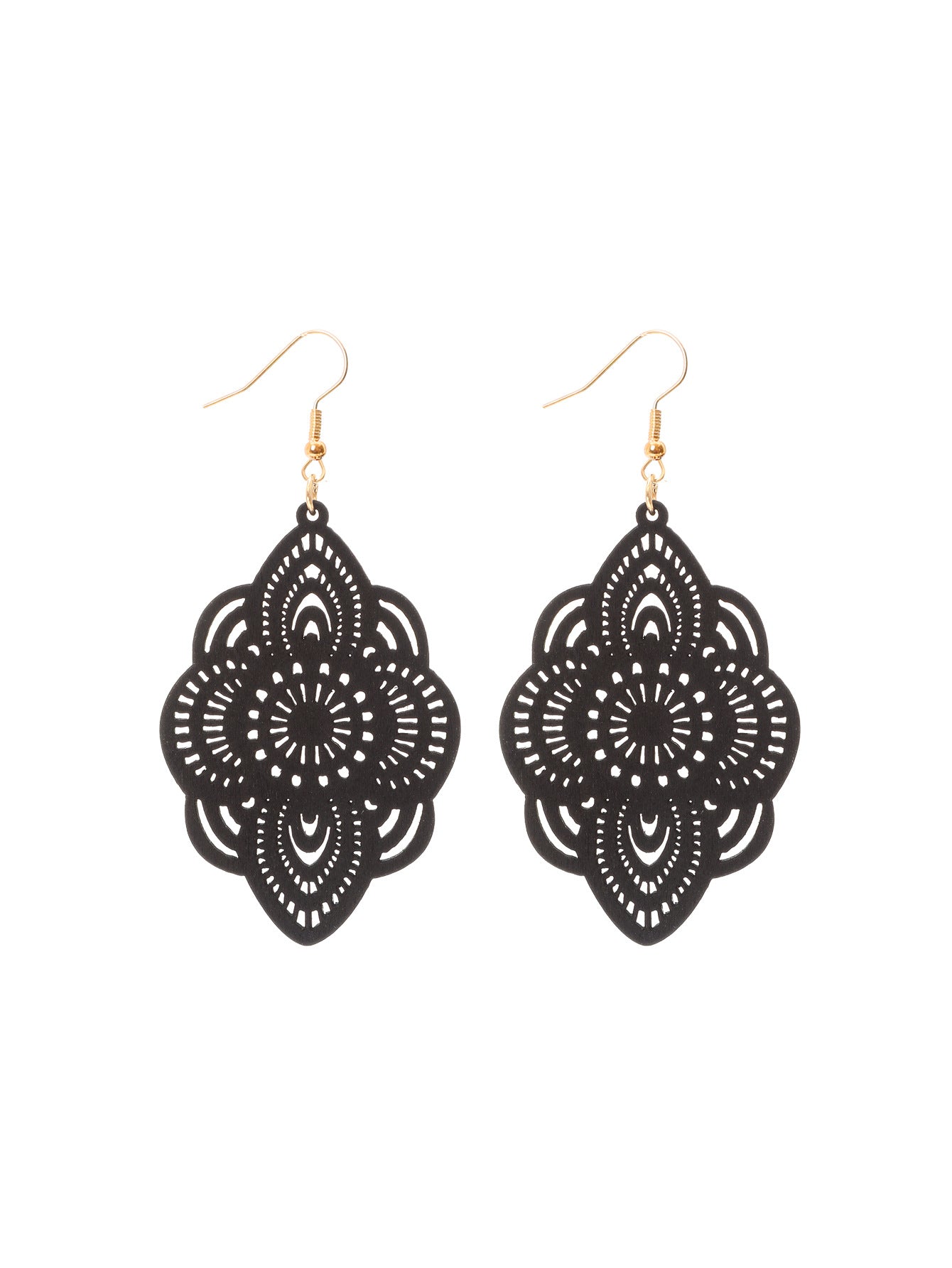 Wholesale Carved Pattern Pendant Vintage Elegant Earrings
